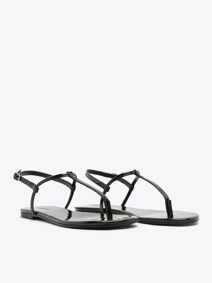 Sandalia Rasteira Slim negra